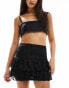 Фото #1 товара COLLUSION lace frill mini skirt in black