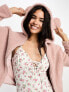 Фото #4 товара Urban Revivo short teddy bear jacket in pink