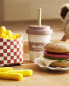 Children’s food set toy with hamburger chips soft drink