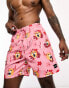 Hurley cannonball tiger swim shorts in pink