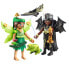 PLAYMOBIL Forest Fairy & Bat Fairy With Soul Animals Construction Game