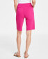 Фото #2 товара Women's Mid Rise Pull-On Bermuda Shorts, Created for Macy's