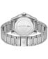 Men's Finn Quartz Silver-Tone Stainless Steel Bracelet Watch 44mm