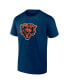 Фото #3 товара Men's Justin Fields Navy Chicago Bears Player Icon T-shirt