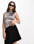 Фото #1 товара Weekday Annie metallic tank top in dark grey