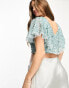 Фото #3 товара Beauut Maternity Bridesmaid embellished top with flutter back in ice blue