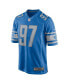 Мужская футболка Nike Aidan Hutchinson синяя Detroit Lions 2022 NFL Draft First Round Pick Game Jersey M - фото #2