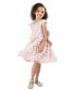 Toddler & Little Girls Cap-Sleeve 3D-Mesh Heart Dress