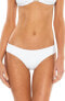 Becca Women's 236989 Loreto Ribbed Bikini Bottoms White Swimwear Size L