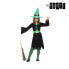 Фото #1 товара Карнавальный костюм для малышей Shico Маскарадные костюмы для детей Ведьма Зеленый 3 шт