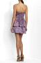 Фото #2 товара Платье BCBGMAXAZRIA Женское Коктейльное Мини Металлическое Фиолетовое безрукавкаразмер 12