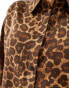 Фото #4 товара ASOS DESIGN cropped shirt in animal print