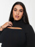 Фото #2 товара New Look Curve cut out long sleeve top in black
