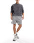 ASOS DESIGN shorter length slim shorts in grey marl