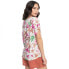 ფოტო #2 პროდუქტის ROXY Sweet Hibiscus short sleeve v neck T-shirt