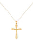 ფოტო #3 პროდუქტის Crystal Cross 18" Pendant Necklace in 10k Gold