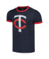 Фото #2 товара Men's Navy Minnesota Twins Ringer Tri-Blend T-Shirt