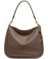 Soft Pebble Leather Cary Shoulder Bag with Convertible Straps