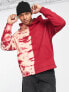 Фото #1 товара ASOS DESIGN oversized hoodie in red with placement tie dye