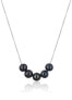 Elegant silver necklace with genuine river pearls JL0783