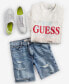 ფოტო #6 პროდუქტის Men's Slim-Fit Wyatt Destroyed Cut-Off Shorts