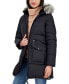 ფოტო #1 პროდუქტის Juniors' Shine Faux-Fur-Trim Hooded Puffer Coat