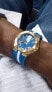 GUESS Gold-Tone Chronograph Watch Blue