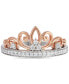ფოტო #3 პროდუქტის Diamond Majestic Tiara Ring (1/5 ct. t.w.) in Sterling Silver & 10k Rose Gold