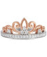 Diamond Majestic Tiara Ring (1/5 ct. t.w.) in Sterling Silver & 10k Rose Gold