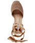 ფოტო #4 პროდუქტის Women's Locket Tie-Up Wrap Platform Wedge Sandals