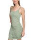 Фото #5 товара Women's Jacquard Ruched Sleeveless Tank Dress