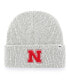 Фото #1 товара Men's '47 Gray Nebraska Huskers Brain Freeze Cuffed Knit Hat