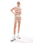 ASOS DESIGN knitted stripe micro short in multi