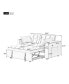 Фото #2 товара 55.3" 41 Multifunctional Sofa Bed With Cup Holder And USB Port For Living Room