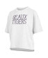 ფოტო #3 პროდუქტის Women's White LSU Tigers Motley Crew Chain Stitch Slub Waist Length Boxy T-Shirt