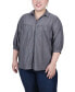 ფოტო #1 პროდუქტის Plus Size Elbow Sleeve Blouse