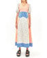 Фото #1 товара Women's Mixed Print Maxi Dress