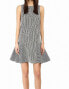 Фото #1 товара See by Chloe Womens Dress Gray US Size 12 A-Line Striped Dotted Pocket 239723