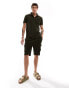 Brave Soul towelling co-ord cargo shorts in khaki