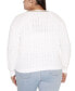 ფოტო #2 პროდუქტის Black Label Plus Size Chain Detail Shrug Cardigan Sweater