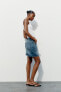 Trf mid-rise denim bermuda shorts