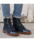 Men's Troy Handcrafted Leather and Suede Dress Boots