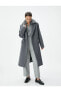 Фото #2 товара Пальто Koton Long Coat with Removable Faux Fur Trim