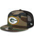 Фото #2 товара Men's Camo Green Bay Packers Woodland Trucker 2.0 9FIFTY Snapback Hat