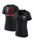 ფოტო #1 პროდუქტის Women's Black Texas Rangers 2023 World Series Champions Signature Roster V-Neck T-shirt
