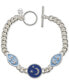 ფოტო #1 პროდუქტის Silver-Tone Pavé Color Celestial Charm Link Bracelet