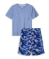 ფოტო #1 პროდუქტის Boys Soft Jersey Fabric Shorts Pajama Set, 2 Piece
