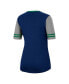 ფოტო #2 პროდუქტის Women's Navy, Heathered Gray Notre Dame Fighting Irish There You Are V-Neck T-shirt