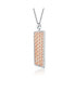 Фото #3 товара Stylish Sterling Silver Two-Tone Pendant Necklace