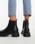 ASOS DESIGN Wide Fit Adjust chunky chelsea boots in black